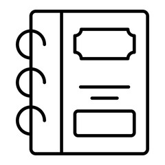   Notebook line icon