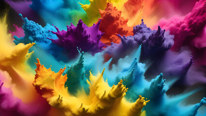 Beautiful Color Powder Splash Background | Colorful Wallpaper | Colorful Design | Color Waves