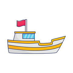 Obraz premium boat illustration