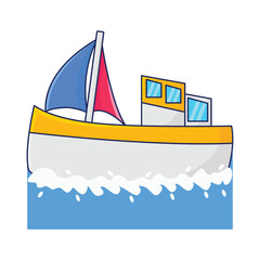 Obraz premium boat illustration