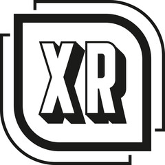 XR letter logo design on white background. XR logo. XR creative initials letter Monogram logo icon concept. XR letter design