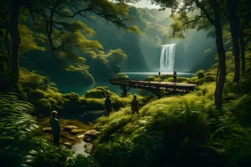 Fototapete waterfall in the forest © azka
