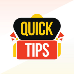 quick tips flat style banner