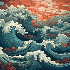 Kanagawa - Japanische Welle