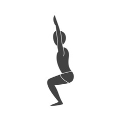 Yoga Poses Glyph illustration. Ready to use for all devices and platforms.