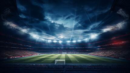 light in the night in stadium - Powered by Adobe