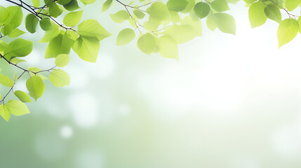 Fresh Foliage and Bokeh in Spring-Summer Frame, AI-Generated