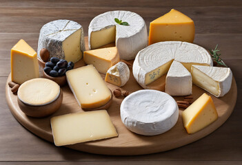 French Cheese Collection, Top-Down View