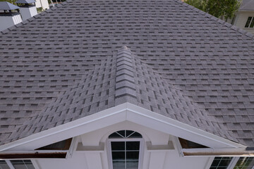 Shingles texture - close up view of asphalt roofing shingles