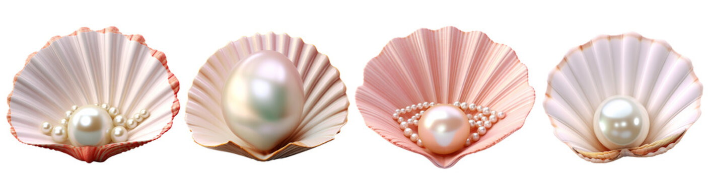 Clam Shell with Pearl PNG