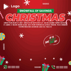 Merry christmas social media banner or instagram post template | Realistic christmas season celebration with instagram stories instagram and facebook story template | Merry christmas theme banner