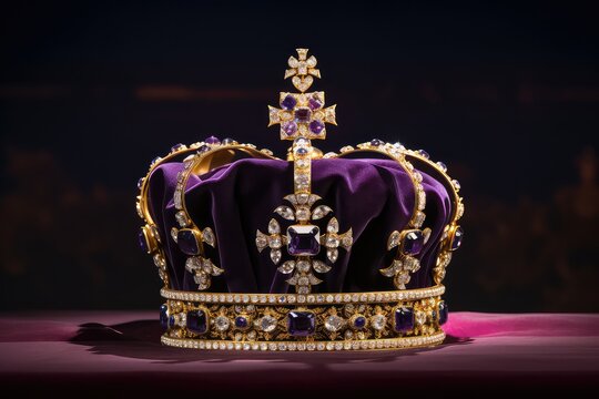A beautiful velvet crown