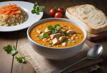 Creamy Chicken and Red Lentil Soup