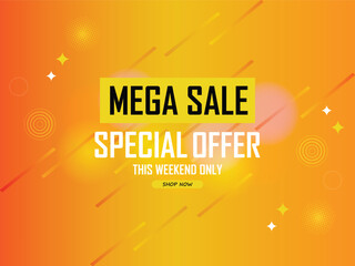 Sale banner template design . Super Sale, end of season special offer banner. vector illustration.