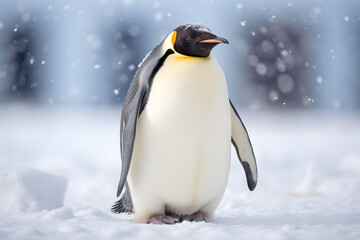 Kaiserpinguin im Schnee, Pinguin, erstellt mit generativer KI
