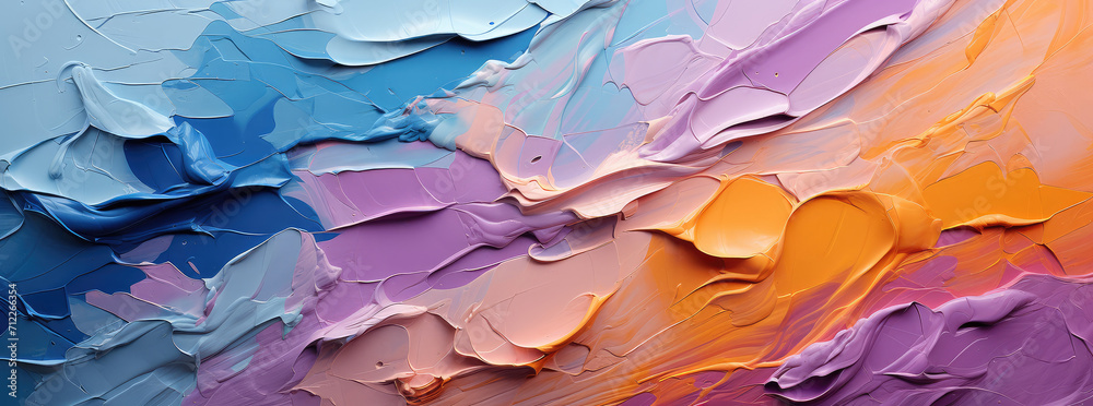 Poster abstract painting background texture with bright colors paint splashes extreme closeup. generative a