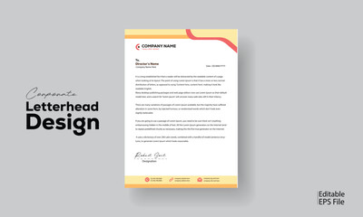 Modern Soft color letterhead template design for business 