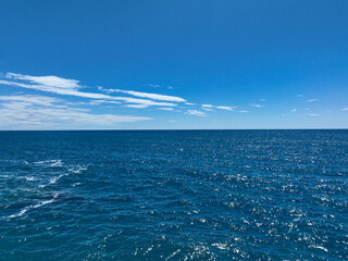 nature landscape clear sea on the horizon going into a cloudless sky