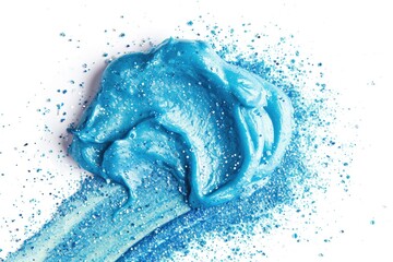 Blue scrubbing sample cosmetics skincare product smudge exfoliating body facial cleanser