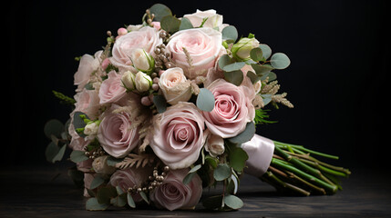 wedding bouquet with roses