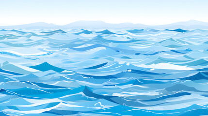 the sea has very little waves on it - obrazy, fototapety, plakaty