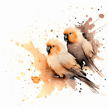 Lively parakeets