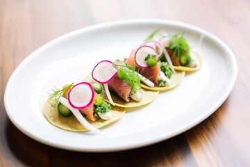 beef tongue tacos with pickled onions and green sauce