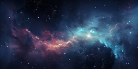 Galaxy Illustration A Stunning Night Sky View of the Universe with Shining Stars Deep Space Star Field background.