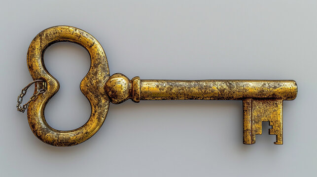 antique brass key