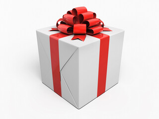 Gift Box render (isolated on white and clipping path)
