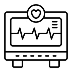   Cardiogram line icon