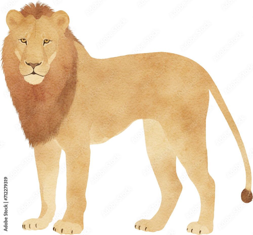Aufkleber lion illustration created with generative ai technology