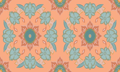 Seamless pattern of flowers.Seamless pattern vector design for fashion, fabric, wallpaper.
