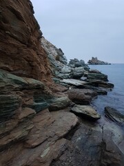 Bizarre Felsen an der Küste von Kreta, Griechenland