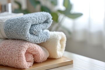 Fototapeta na wymiar Korean style bath towel for body exfoliation