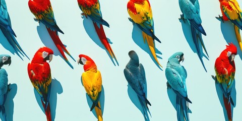 Naklejka premium Parrot pattern background