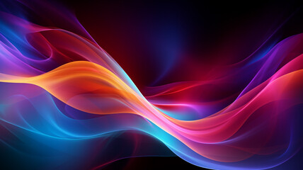 colorful wave abstract background - obrazy, fototapety, plakaty