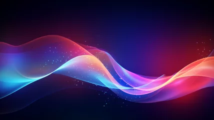 Rolgordijnen colorful wave abstract background © Sansha Creation