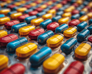 Obraz na płótnie Canvas Pharmacological illustration with drug