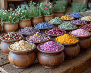 Fototapeta premium Preparation and storage of herbal medicines