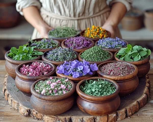 Fotobehang Preparation and storage of herbal medicines © aviavlad