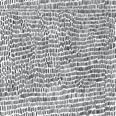 Abstract hand drawn vector seamless pattern. Irregular dashed line texture. Black and white illustration
