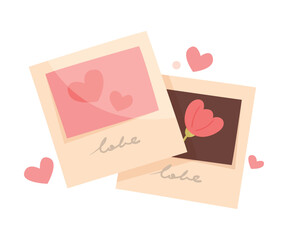 Card with Heart as Gift for Valentine Holiday Vector Illustration