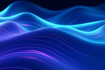 Fototapeta premium Colorful Neon Light. Blue Abstract Geometric Background