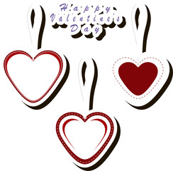 Beautiful illustration on theme of celebrating annual holiday Valentine's Day