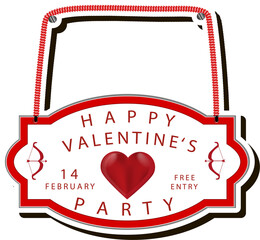 Beautiful illustration on theme of celebrating annual holiday Valentine's Day