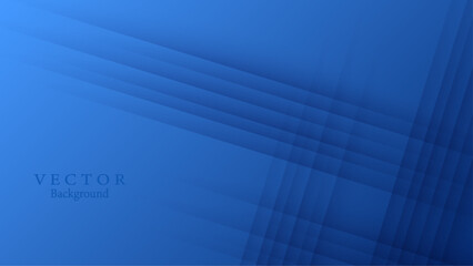 Blue background design with diagonal dark blue line pattern. Vector horizontal template. - obrazy, fototapety, plakaty