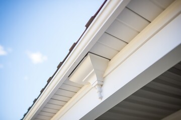 Fototapeta premium pristine white dentil detailing on a freshly painted georgian home