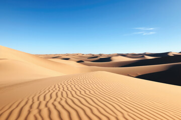 Fototapeta na wymiar Sahara sky desert dune landscape blue sand hot nature africa dry yellow