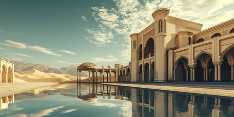 Arabian luxury palace in the desert